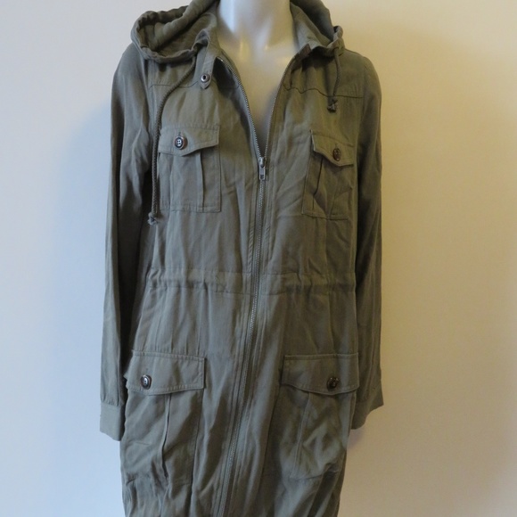 JACK BB DAKOTA OLIVE GREEN FULL LENGTH JACKET S: S - Picture 3 of 8